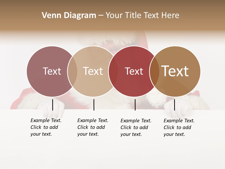 A Man Dressed As Santa Claus Holding A Sign PowerPoint Template
