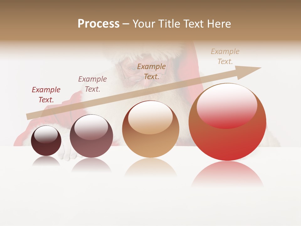 A Man Dressed As Santa Claus Holding A Sign PowerPoint Template