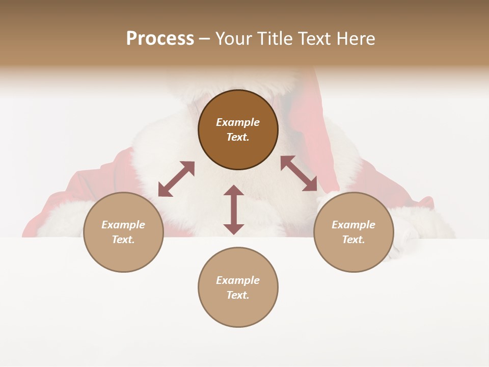 A Man Dressed As Santa Claus Holding A Sign PowerPoint Template