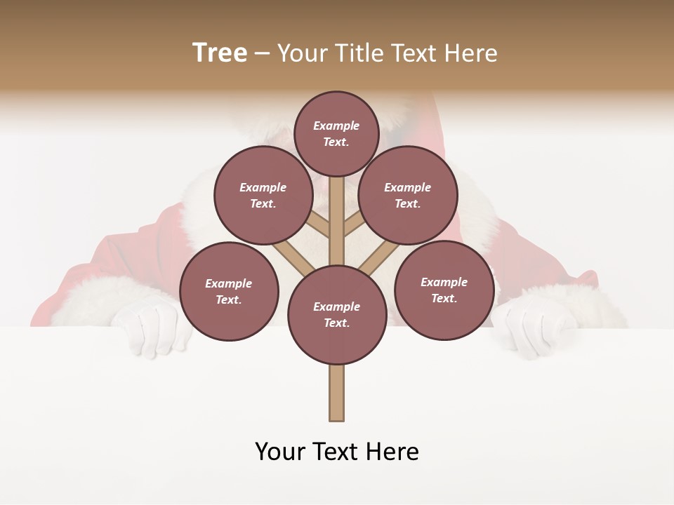 A Man Dressed As Santa Claus Holding A Sign PowerPoint Template