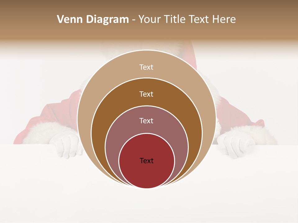 A Man Dressed As Santa Claus Holding A Sign PowerPoint Template