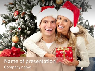 Gift Smile Isolated PowerPoint Template