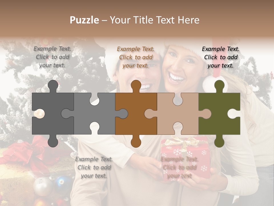 Gift Smile Isolated PowerPoint Template