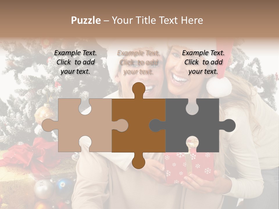 Gift Smile Isolated PowerPoint Template