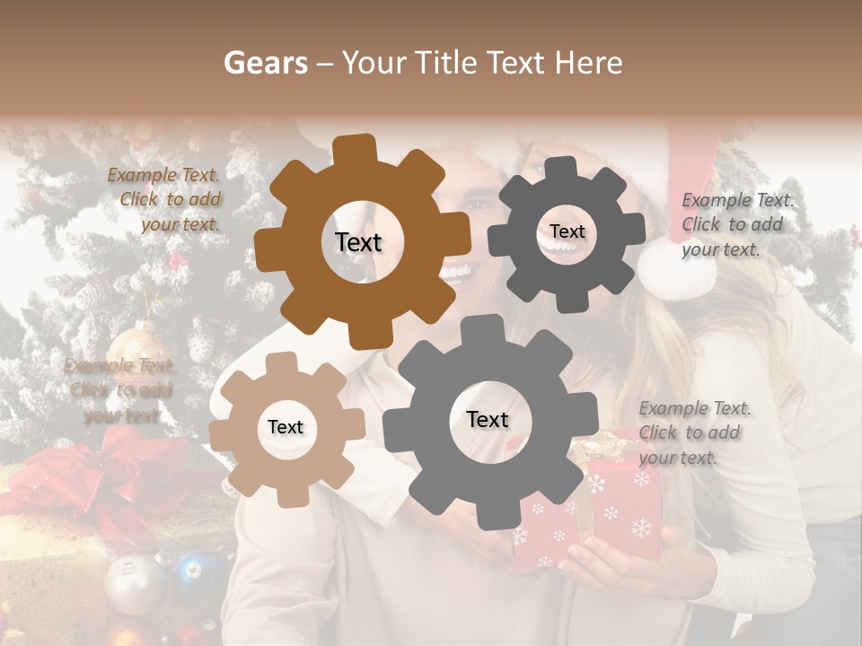 Gift Smile Isolated PowerPoint Template