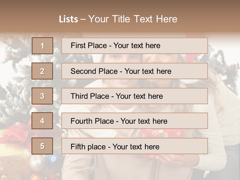 Gift Smile Isolated PowerPoint Template