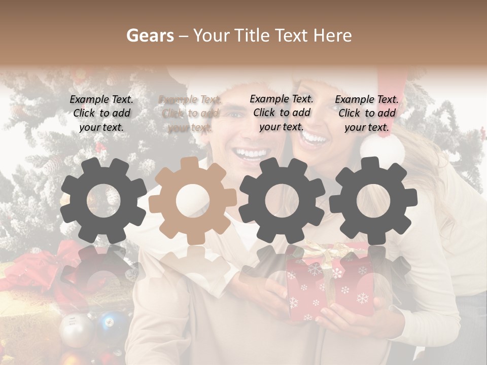 Gift Smile Isolated PowerPoint Template