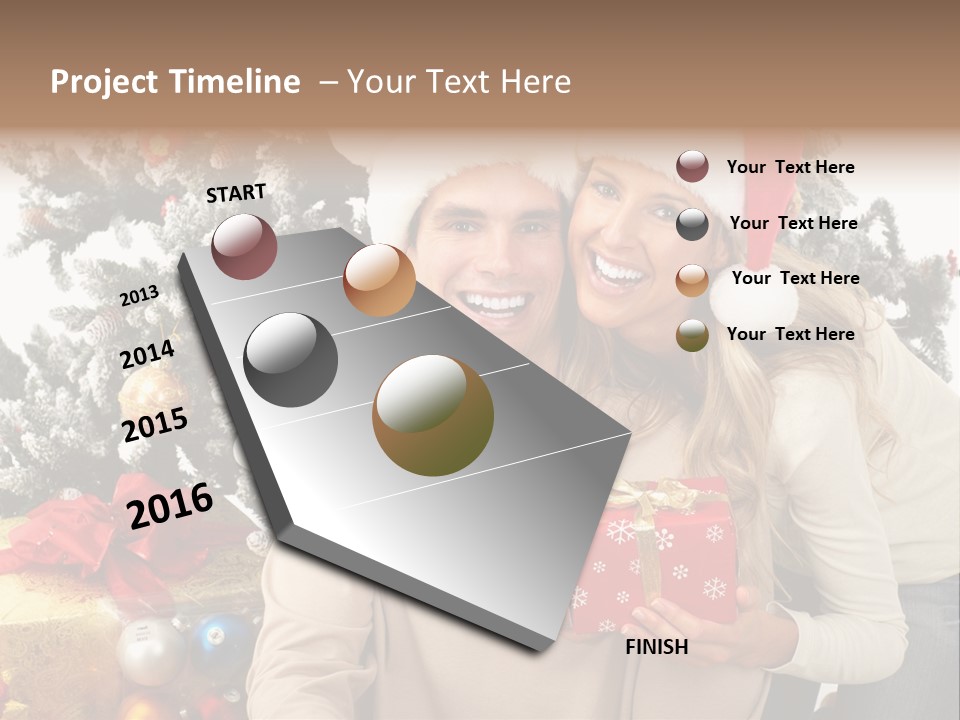 Gift Smile Isolated PowerPoint Template