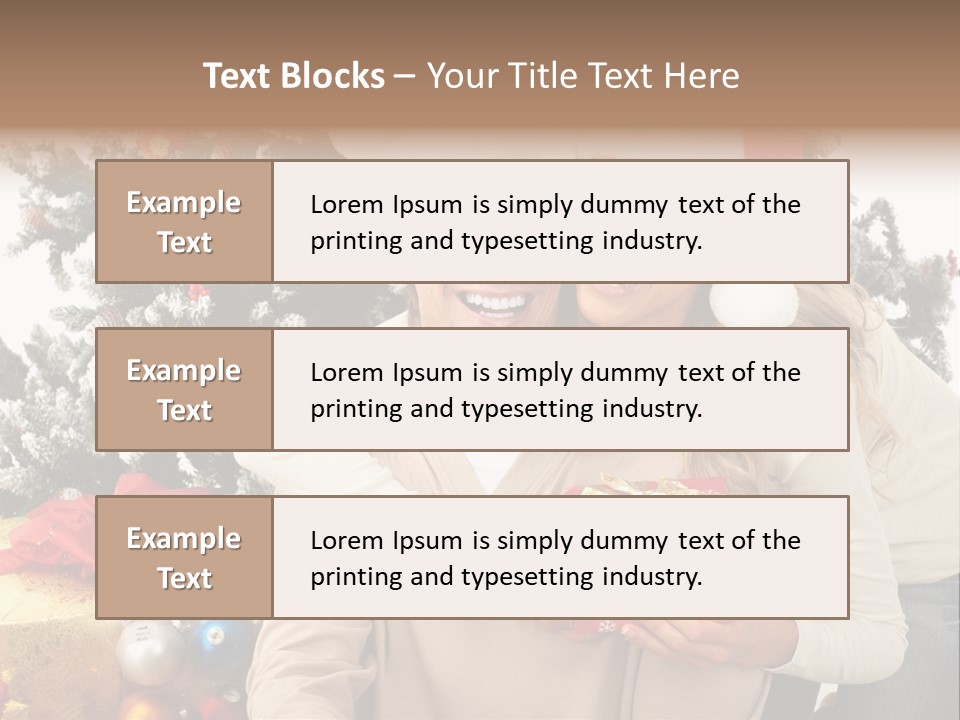 Gift Smile Isolated PowerPoint Template