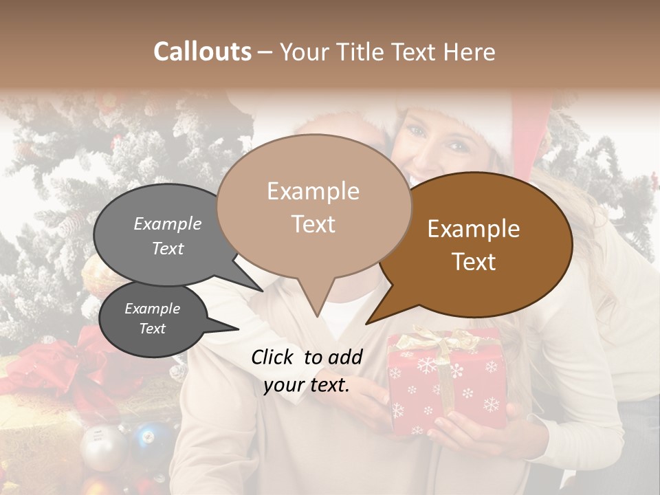 Gift Smile Isolated PowerPoint Template