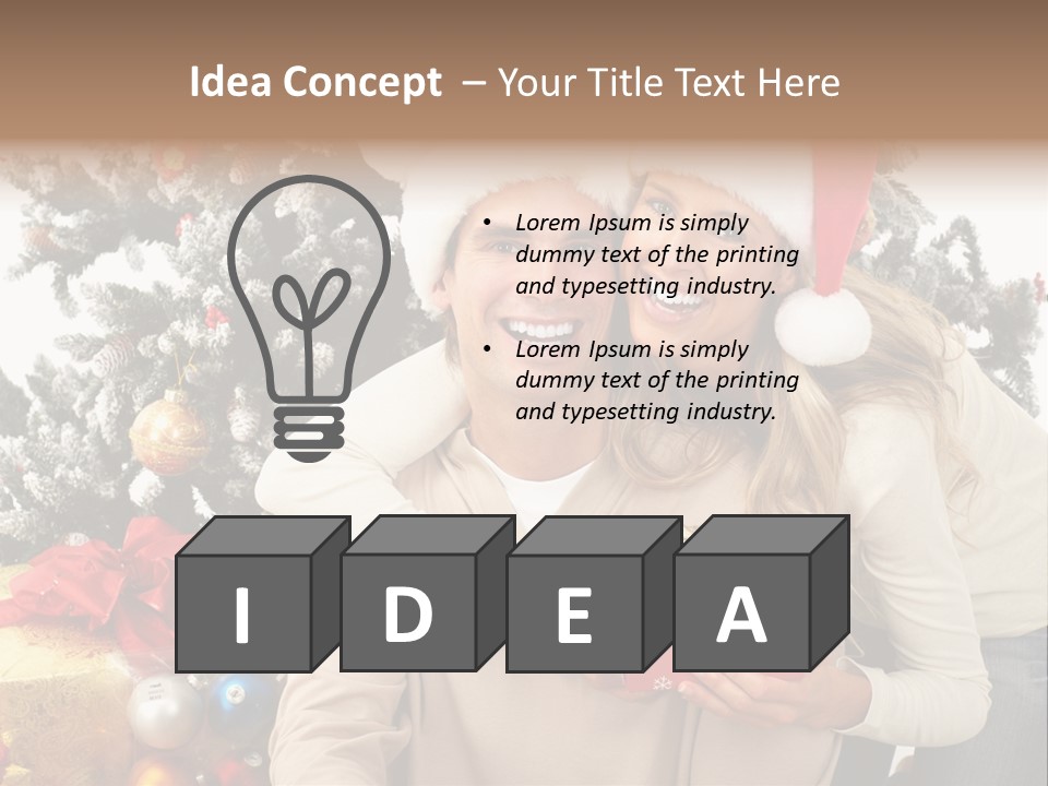 Gift Smile Isolated PowerPoint Template