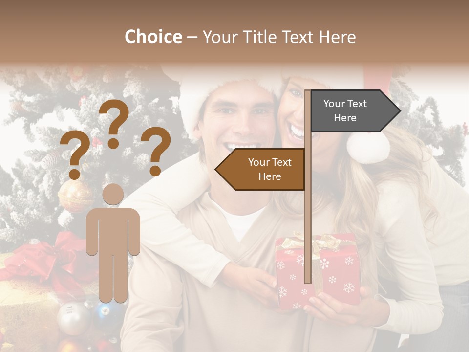 Gift Smile Isolated PowerPoint Template