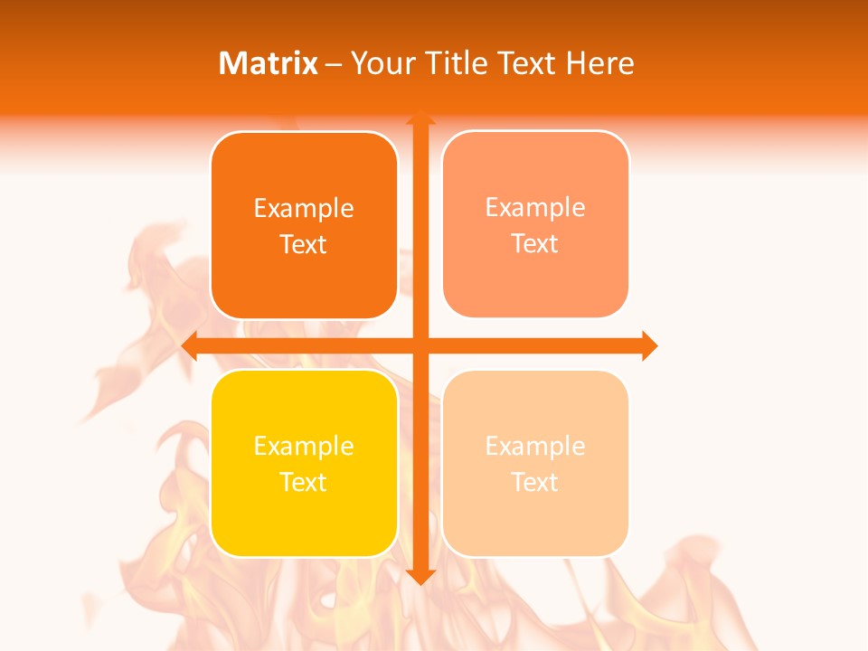 A White And Orange Fire Powerpoint Presentation PowerPoint Template