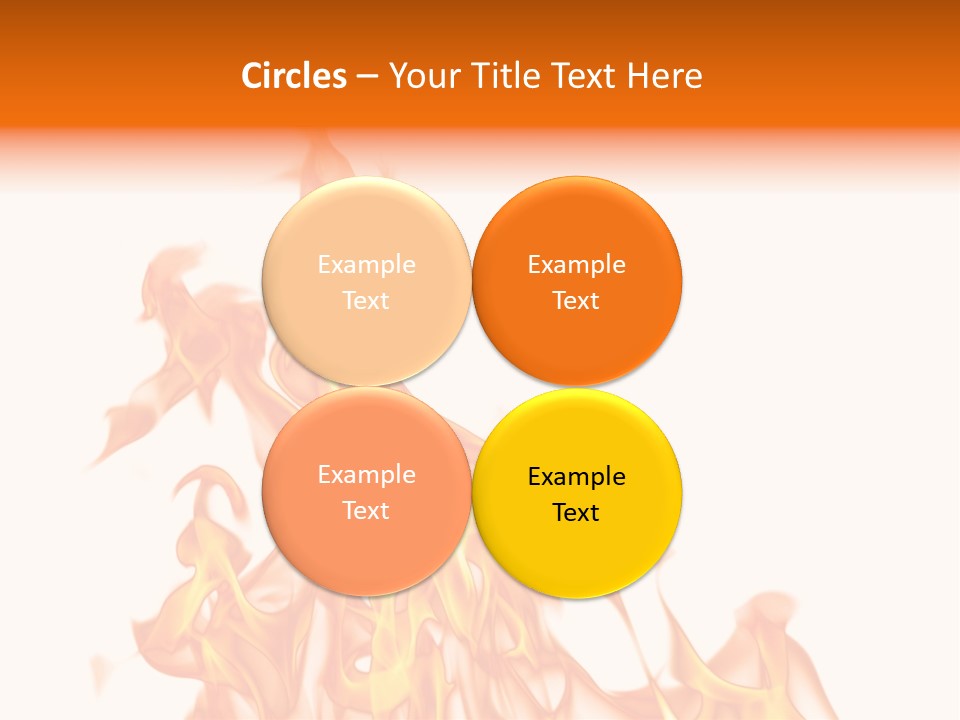 A White And Orange Fire Powerpoint Presentation PowerPoint Template