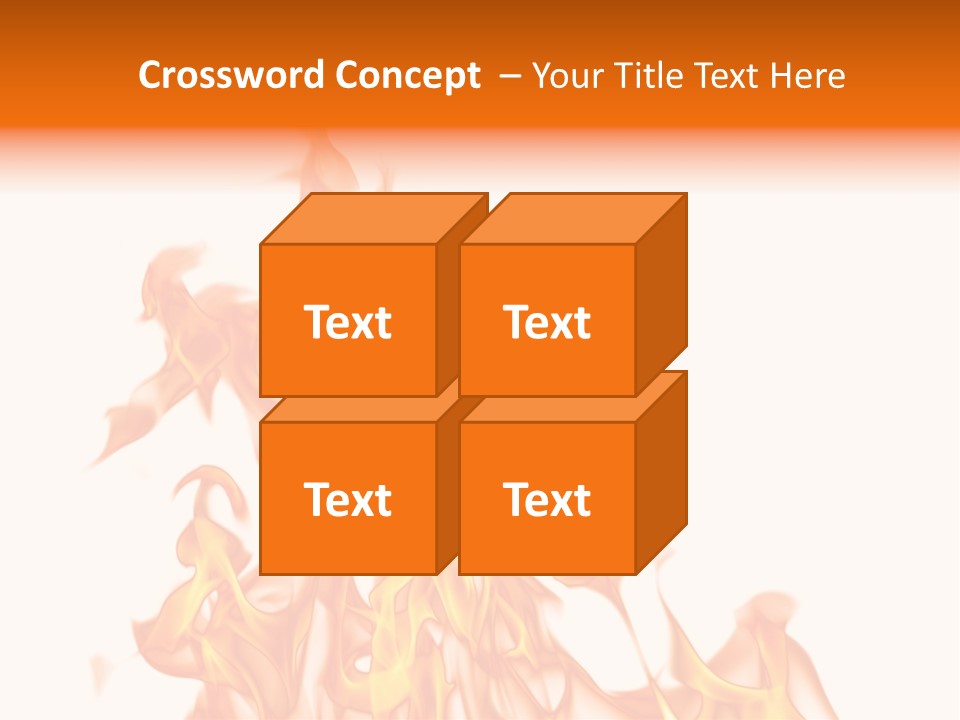 A White And Orange Fire Powerpoint Presentation PowerPoint Template