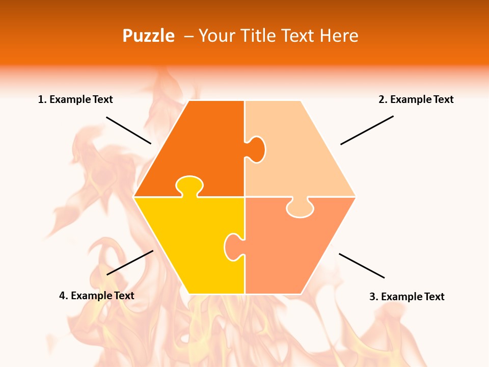 A White And Orange Fire Powerpoint Presentation PowerPoint Template