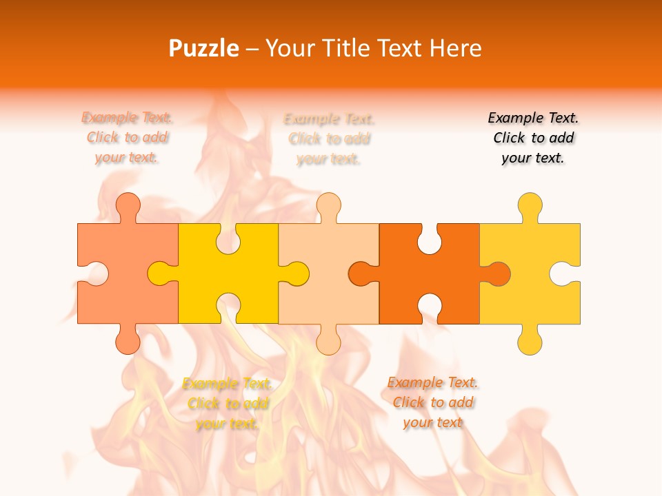 A White And Orange Fire Powerpoint Presentation PowerPoint Template