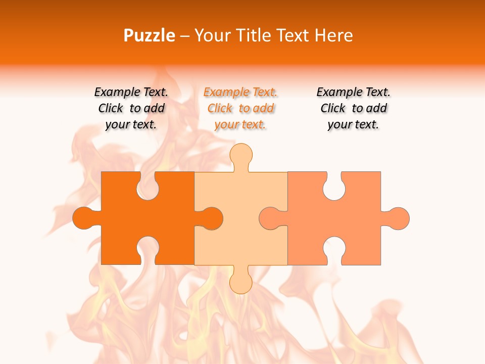 A White And Orange Fire Powerpoint Presentation PowerPoint Template