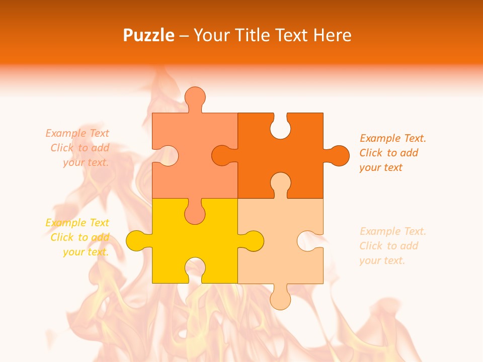 A White And Orange Fire Powerpoint Presentation PowerPoint Template