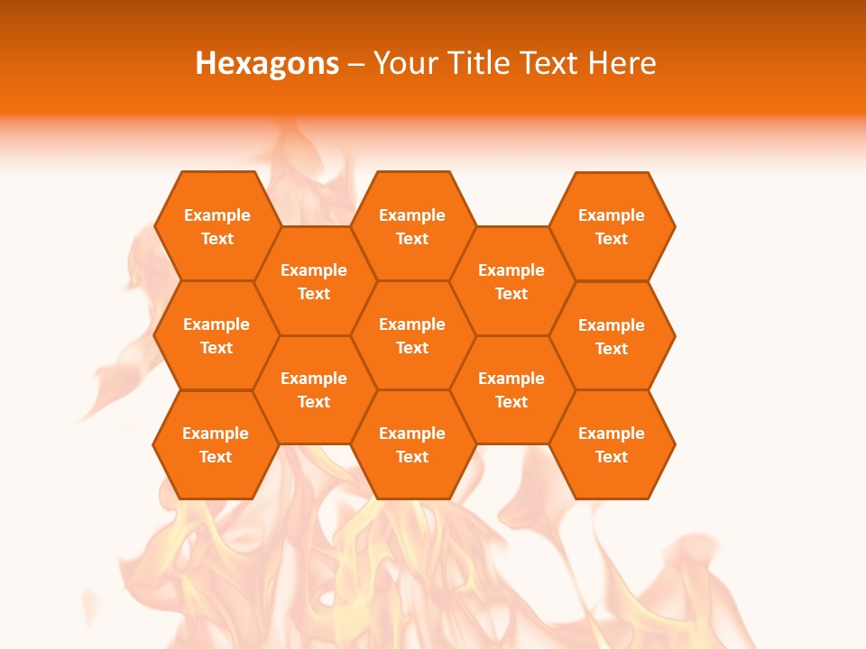 A White And Orange Fire Powerpoint Presentation PowerPoint Template