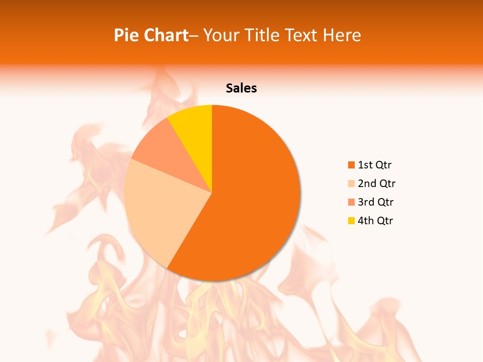 A White And Orange Fire Powerpoint Presentation PowerPoint Template