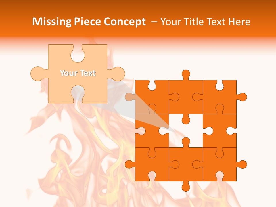 A White And Orange Fire Powerpoint Presentation PowerPoint Template