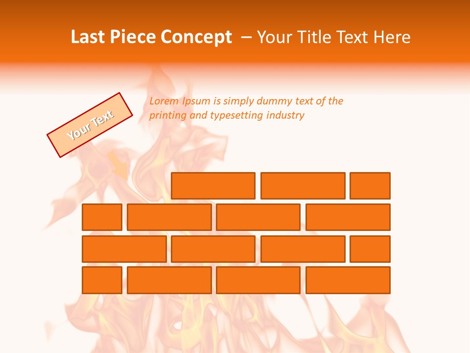 A White And Orange Fire Powerpoint Presentation PowerPoint Template