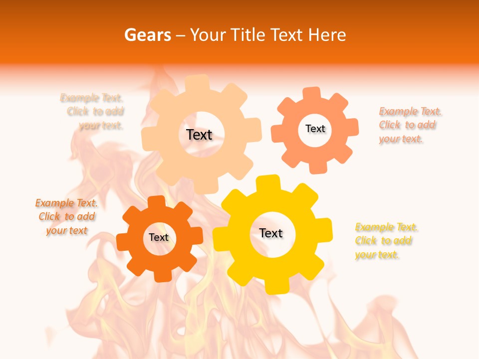 A White And Orange Fire Powerpoint Presentation PowerPoint Template