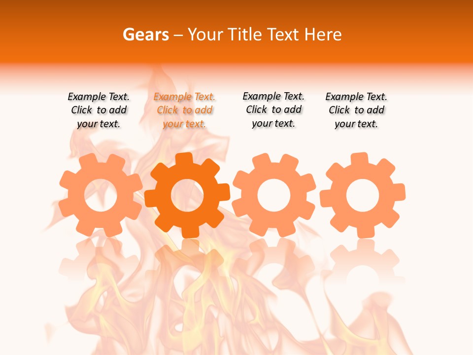 A White And Orange Fire Powerpoint Presentation PowerPoint Template