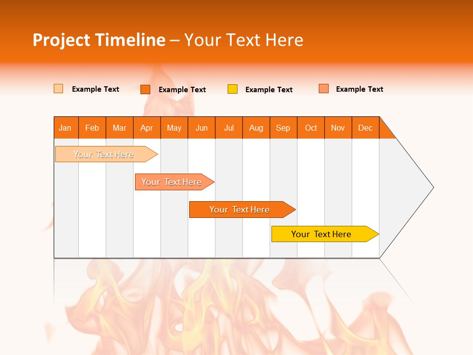 A White And Orange Fire Powerpoint Presentation PowerPoint Template