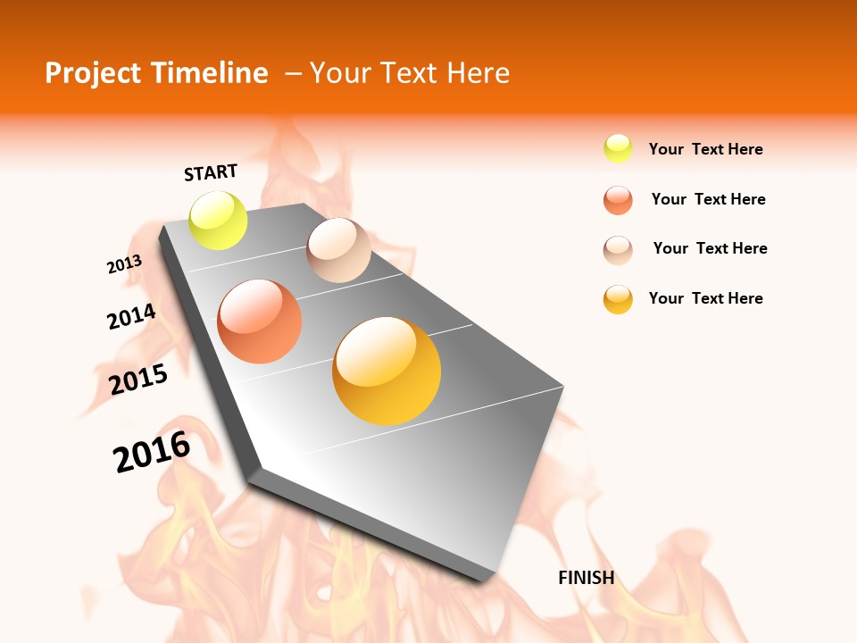 A White And Orange Fire Powerpoint Presentation PowerPoint Template