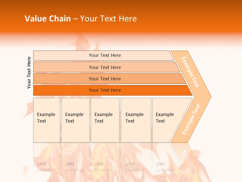 A White And Orange Fire Powerpoint Presentation PowerPoint Template
