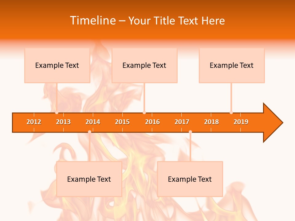 A White And Orange Fire Powerpoint Presentation PowerPoint Template