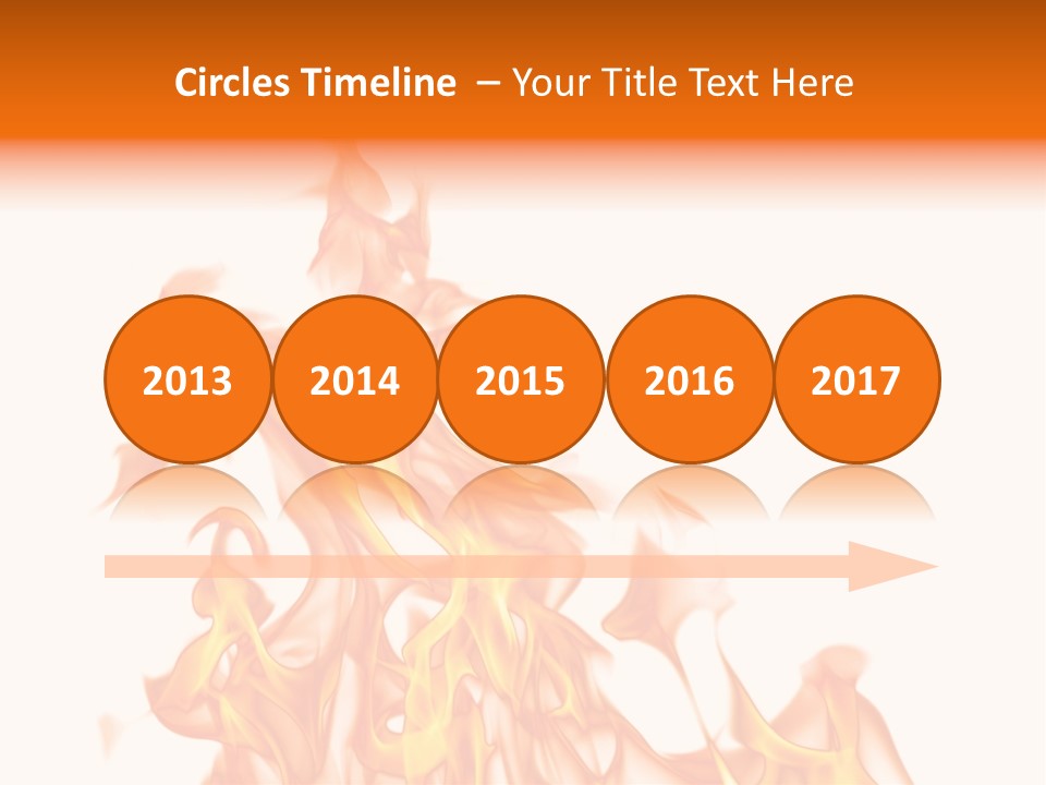 A White And Orange Fire Powerpoint Presentation PowerPoint Template