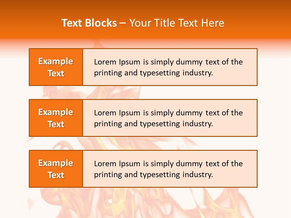 A White And Orange Fire Powerpoint Presentation PowerPoint Template