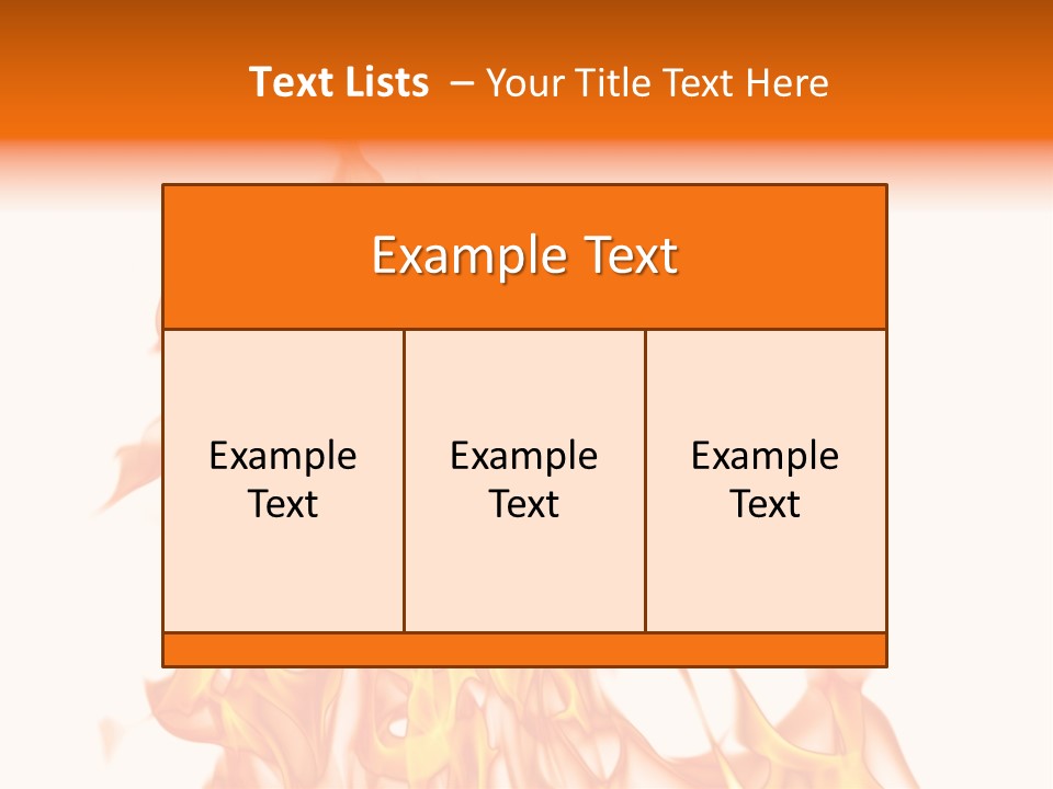 A White And Orange Fire Powerpoint Presentation PowerPoint Template