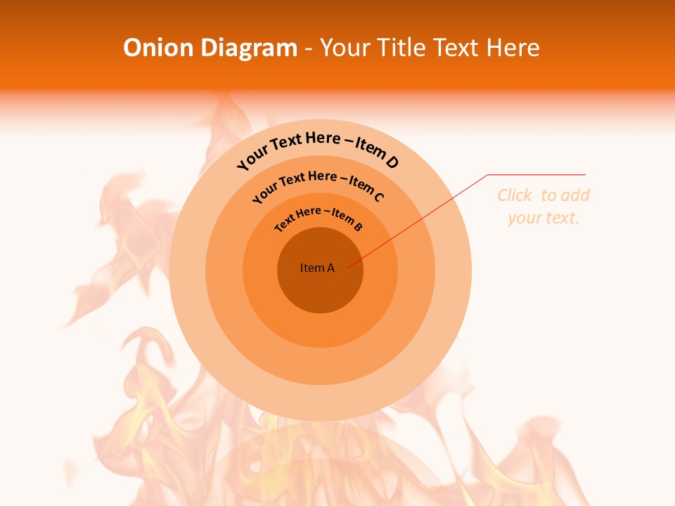 A White And Orange Fire Powerpoint Presentation PowerPoint Template
