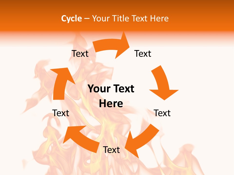 A White And Orange Fire Powerpoint Presentation PowerPoint Template