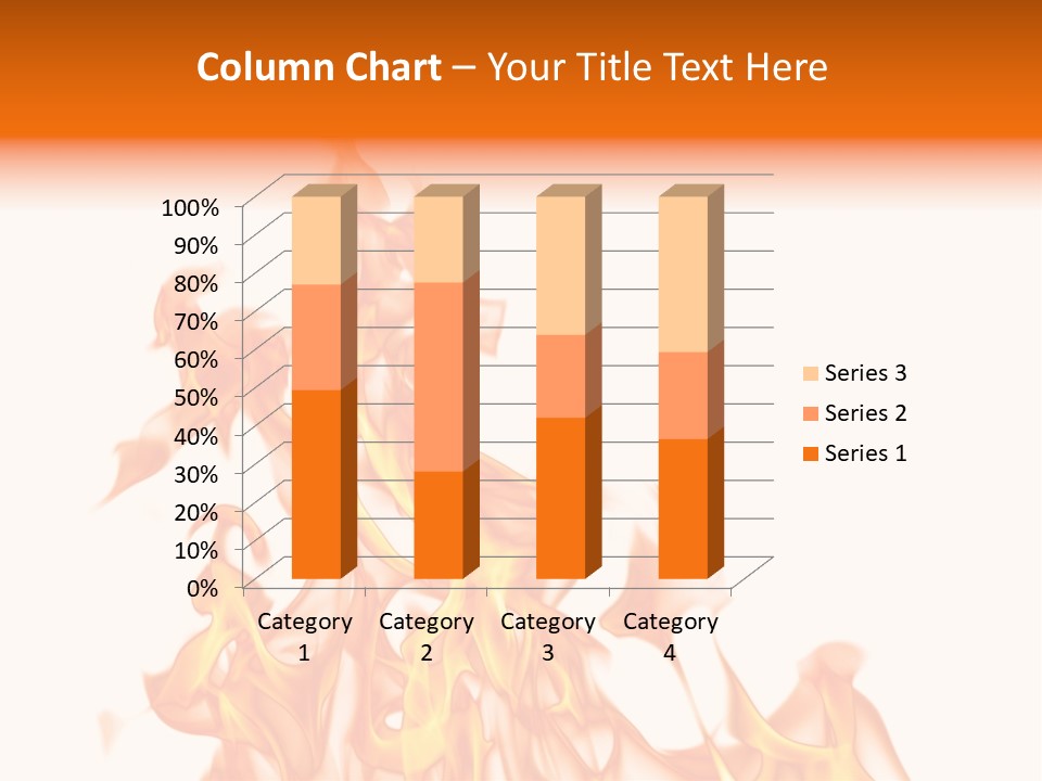 A White And Orange Fire Powerpoint Presentation PowerPoint Template