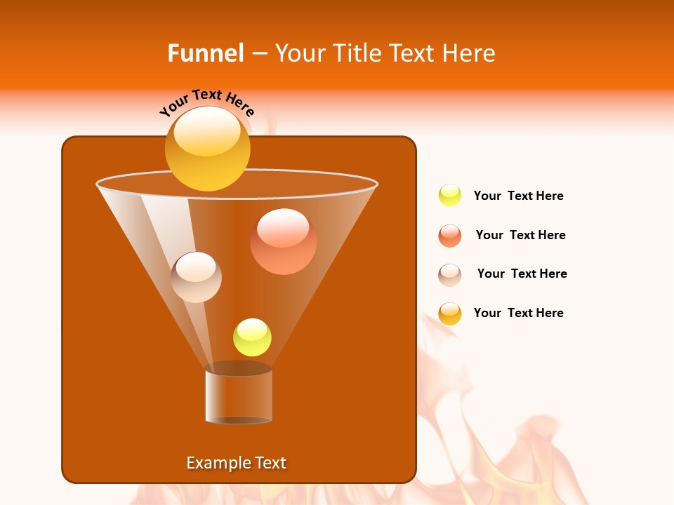 A White And Orange Fire Powerpoint Presentation PowerPoint Template