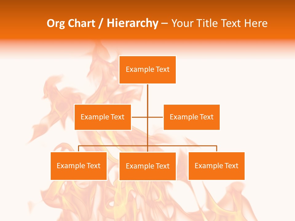 A White And Orange Fire Powerpoint Presentation PowerPoint Template