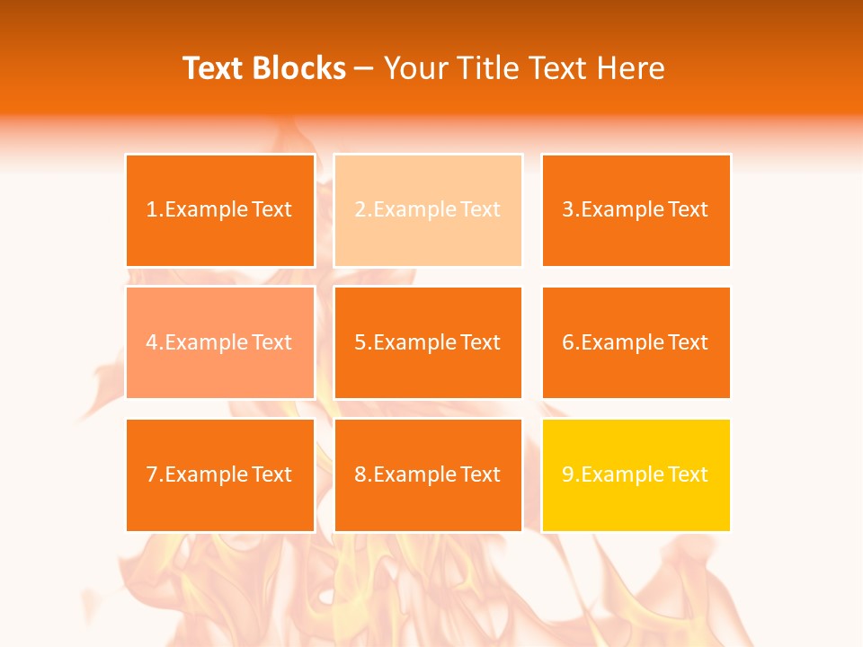 A White And Orange Fire Powerpoint Presentation PowerPoint Template