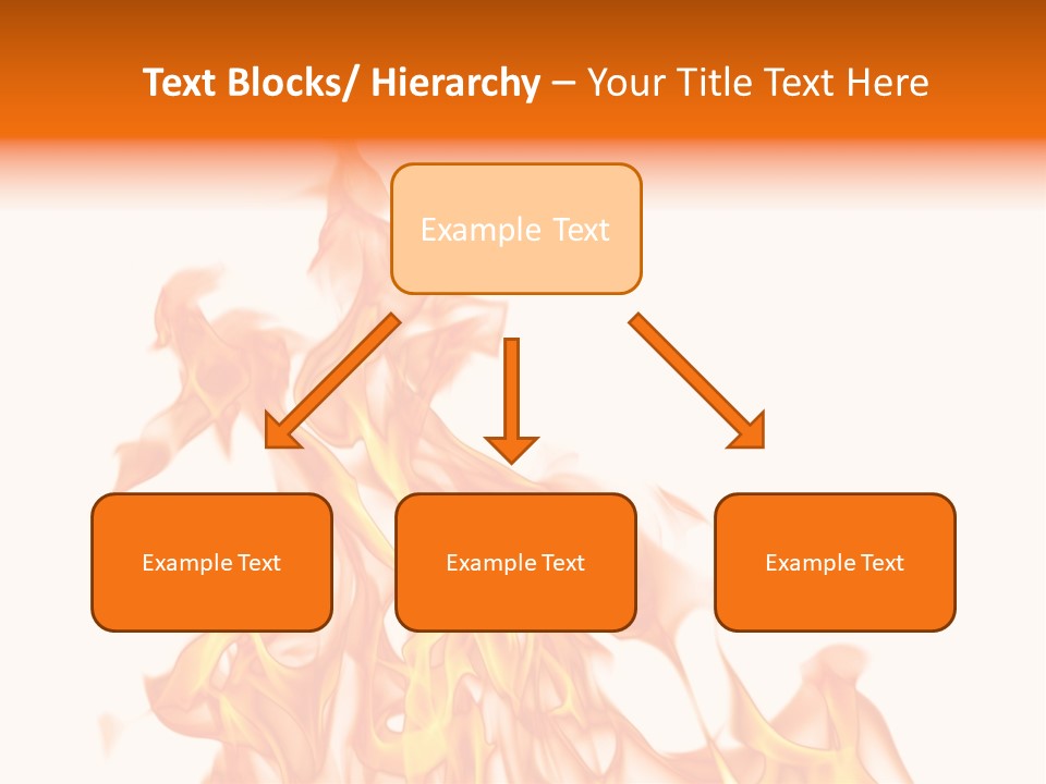 A White And Orange Fire Powerpoint Presentation PowerPoint Template