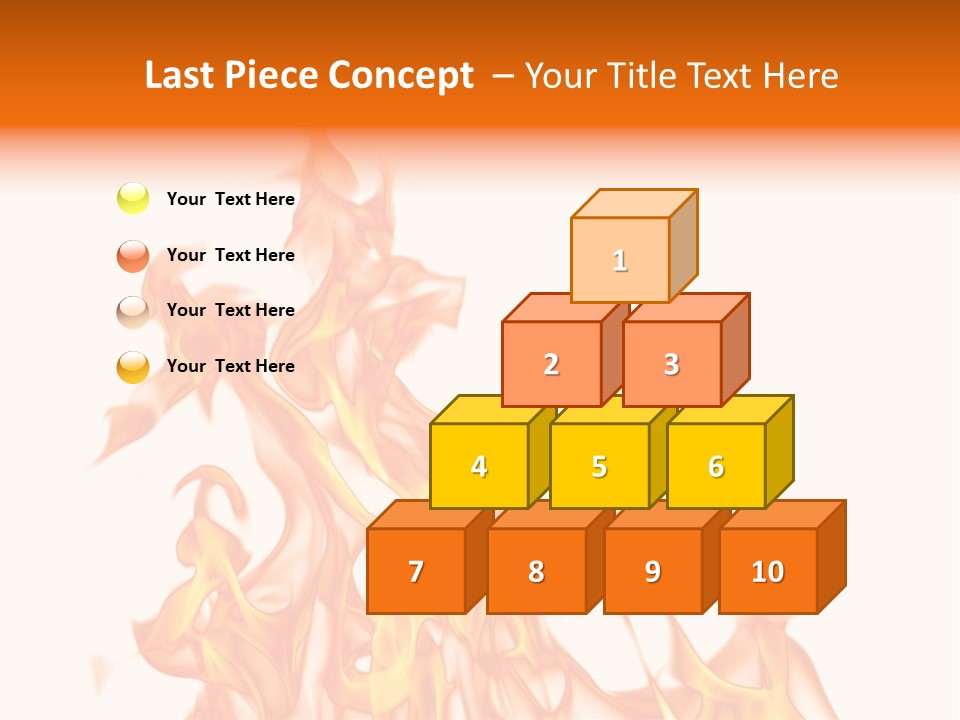 A White And Orange Fire Powerpoint Presentation PowerPoint Template