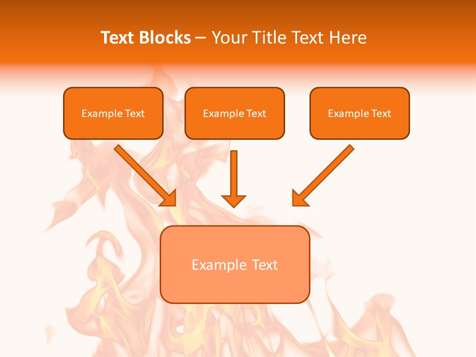 A White And Orange Fire Powerpoint Presentation PowerPoint Template