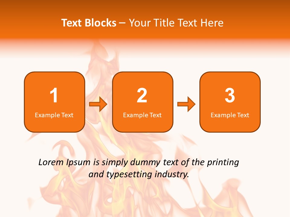 A White And Orange Fire Powerpoint Presentation PowerPoint Template