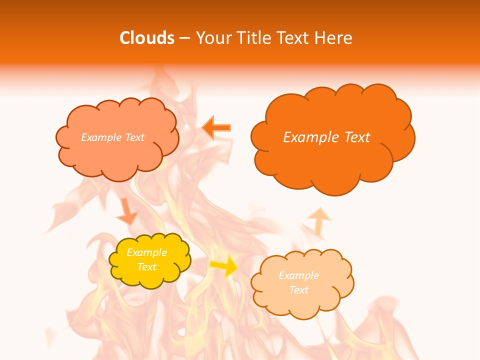 A White And Orange Fire Powerpoint Presentation PowerPoint Template