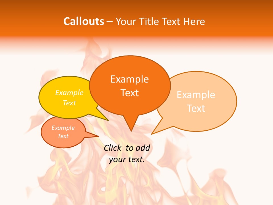 A White And Orange Fire Powerpoint Presentation PowerPoint Template