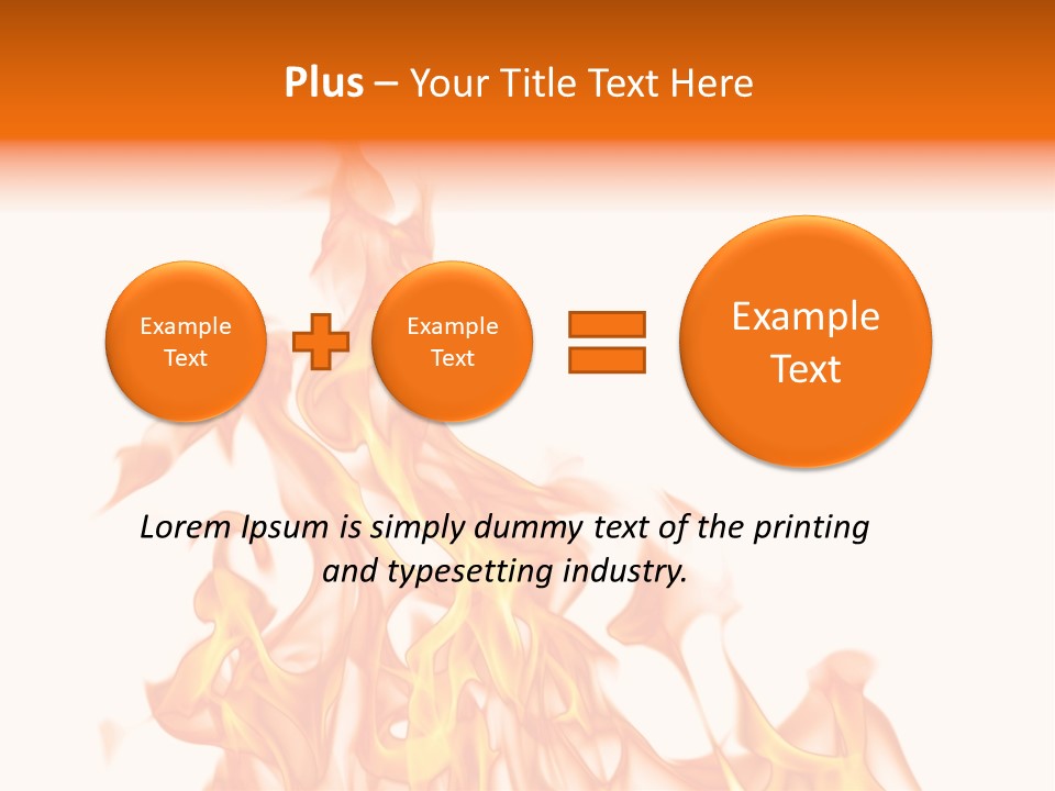 A White And Orange Fire Powerpoint Presentation PowerPoint Template