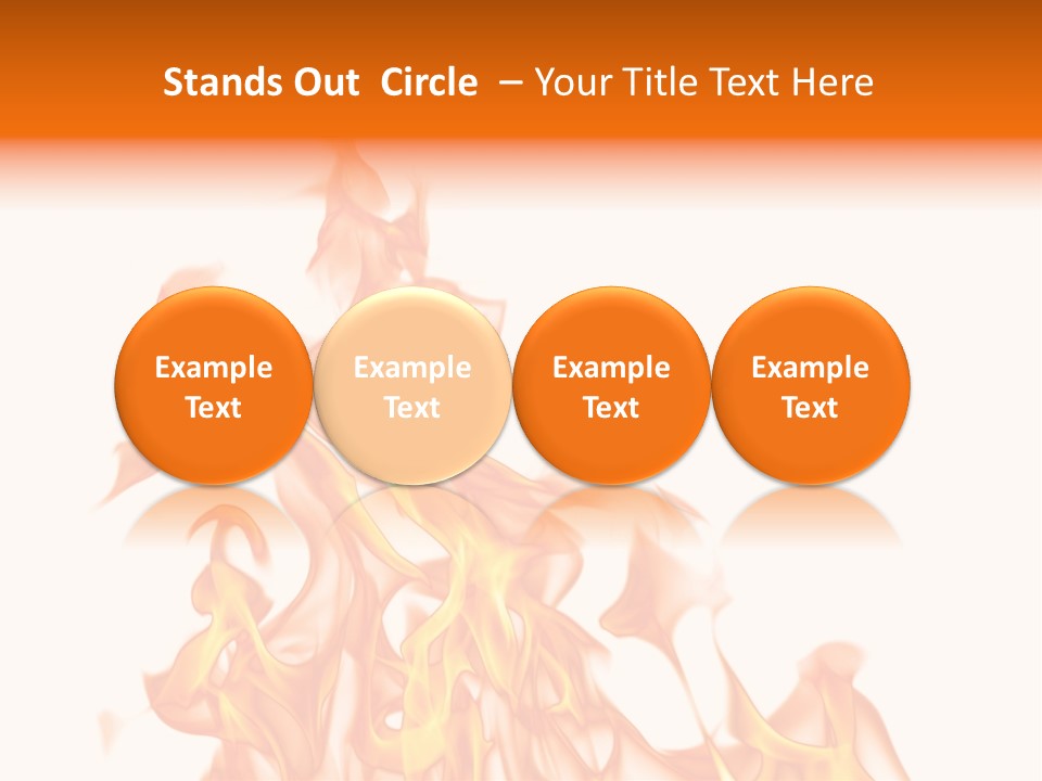 A White And Orange Fire Powerpoint Presentation PowerPoint Template